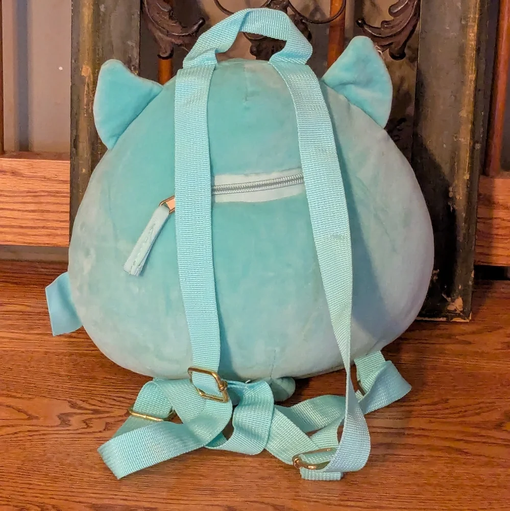 Squishmallows Winston the Teal Owl Plush Backpack
